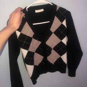Argyle Button up Sweater